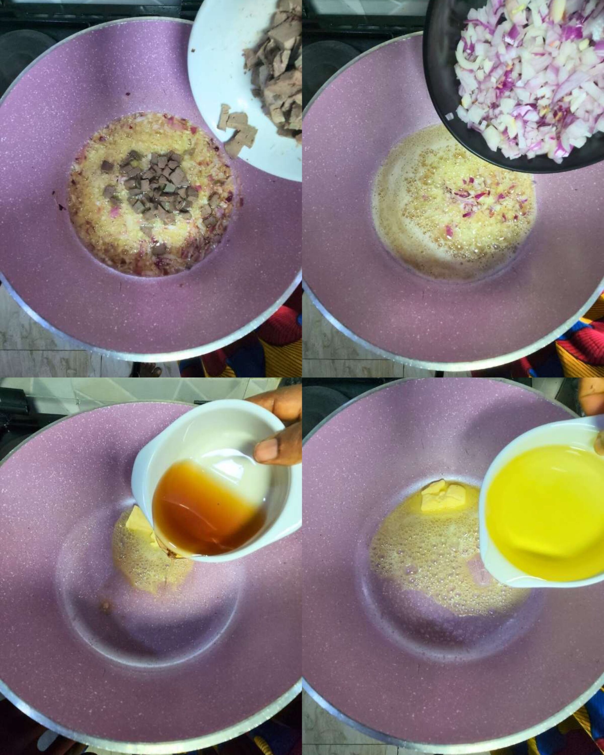 sesame-oil-vegetable-oil-red-onions-and-liver-added-in-the-pot